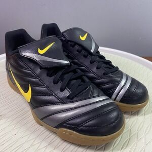 NIKE PREMIER IC TRAINER‎ MENS SNEAKERS BLACK&YELLOW& SILVER SZ.6 NWB